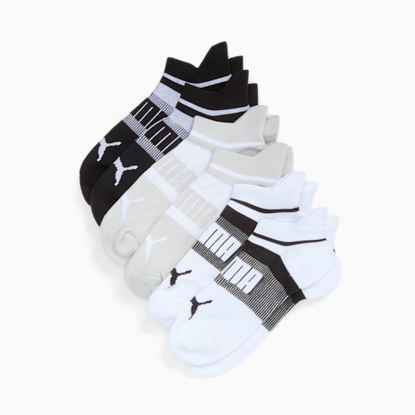 Chaussettes courtes allongées tissu bouclette Femme (6 paires), BLACK / MULTI, extralarge